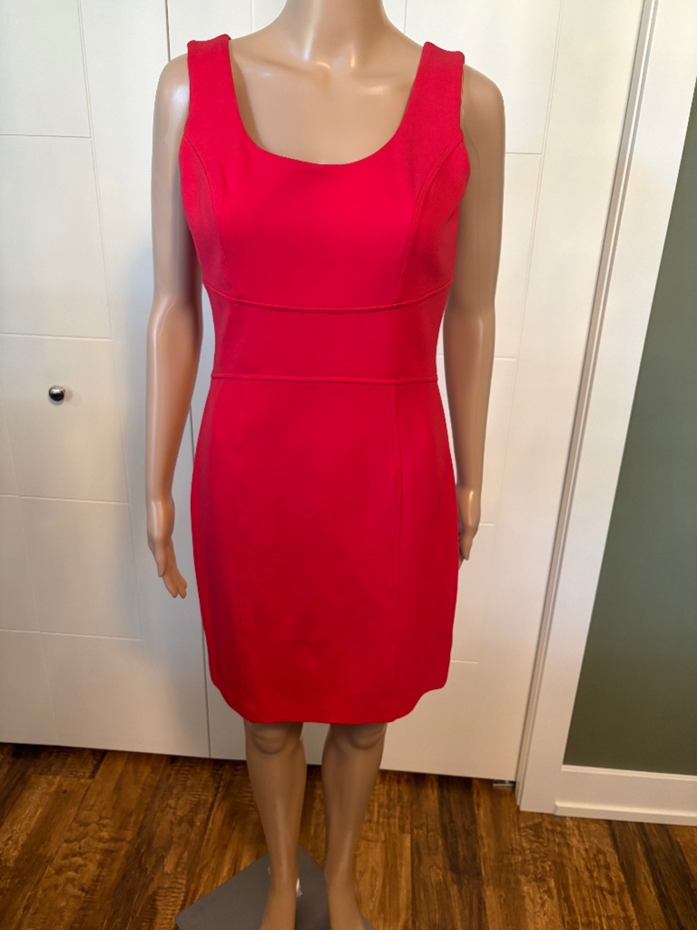 Edit by Jeanne Beker Red Sheath Dress | Thick Stretch Knit | Elegant Fitted Dres
